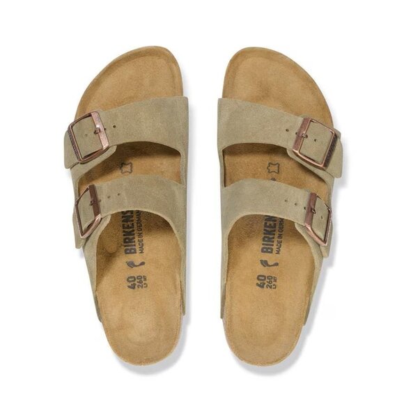 Birkenstock Arizona Soft Footbed Suede Leather Sandals - Taupe 0051461 - Picture 4 of 6